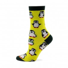 Жіночі шкарпетки жовті "пінгвіни" (1110)