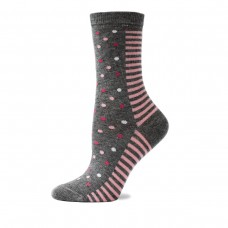 Жіночі шкарпетки "полоска-цятка сірі" (1115)
