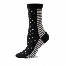 Жіночі шкарпетки "полоска-цятка чорні " (1115)