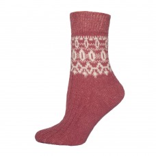 Жіночі шкарпетки Лонкаме ангора рожеві Ornament (6300)