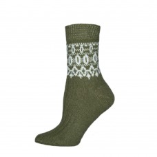 Жіночі шкарпетки Лонкаме ангора оливкові Ornament (6300)