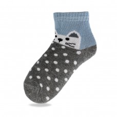 Дитячі шкарпетки "котик" блакитні (1401)