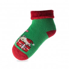 Дитячі шкарпетки махрові"подарунок" зелені(1405)