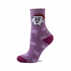 Підліткові шкарпетки махра "сніжинка" фіолет (1602)
