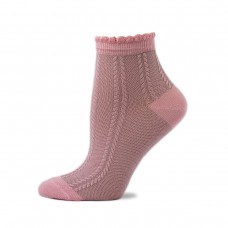Жіночі шкарпетки косичка рожеві/бежеві  (5080)