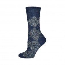 Жіночі шкарпетки Лонкаме напіввовна сині (6500)