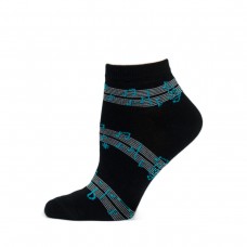 Жіночі шкарпетки "ноти чорні",голубі (1100)