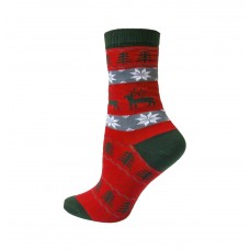 Жіночі шкарпетки Лонкаме червоні Deer (1091)