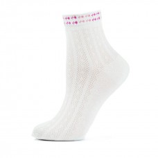 Жіночі шкарпетки Лонкаме сітка білі (5080)