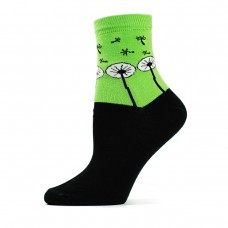 Жіночі шкарпетки зелені "кульбаби" (1082)