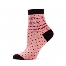 Жіночі шкарпетки "рожева вишиванка" (1113)