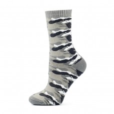 Підліткові шкарпетки махра "сірий камуфляж" (1602)