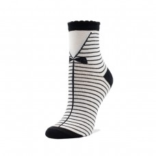 Women's socks "strip" white (1081)