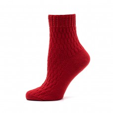 Жіночі шкарпетки напіввовняні червоні (6010)