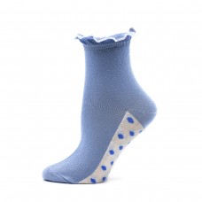 Женские носки голубые рюша  (1045)