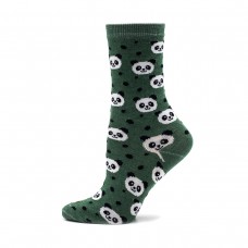 Women's green panda socks (1110)