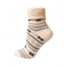 Жіночі шкарпетки махрові сніжинка в асортименті (1523)