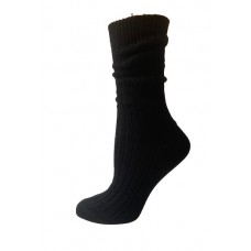 Women's socks black rib (1525 K-1)