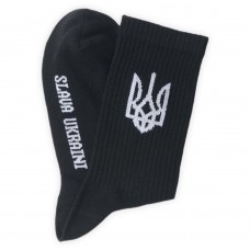 Чоловічі шкарпетки патріотичні чорні/тризуб (2107С) Чоловічі шкарпетки патріотичні чорні/тризуб (2107С)