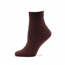 Women's socks half-wool burgundy (6010)