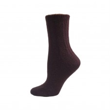 Женские носки Лонкаме ангора бордовые (6300)