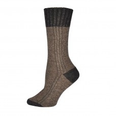 Жіночі шкарпетки напіввовна коричневі  (6500)